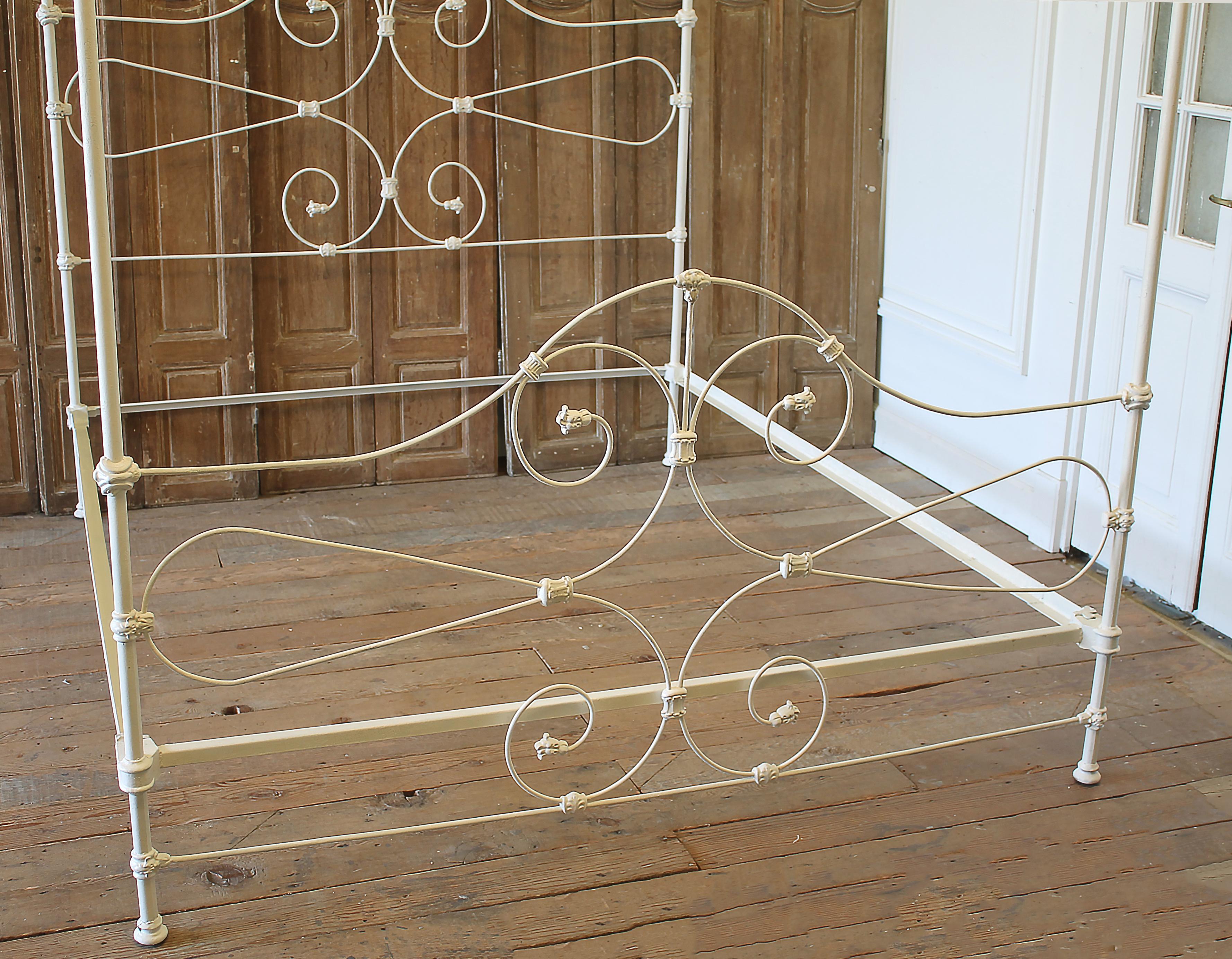 Vintage Cal King Iron Canopy Bed 2