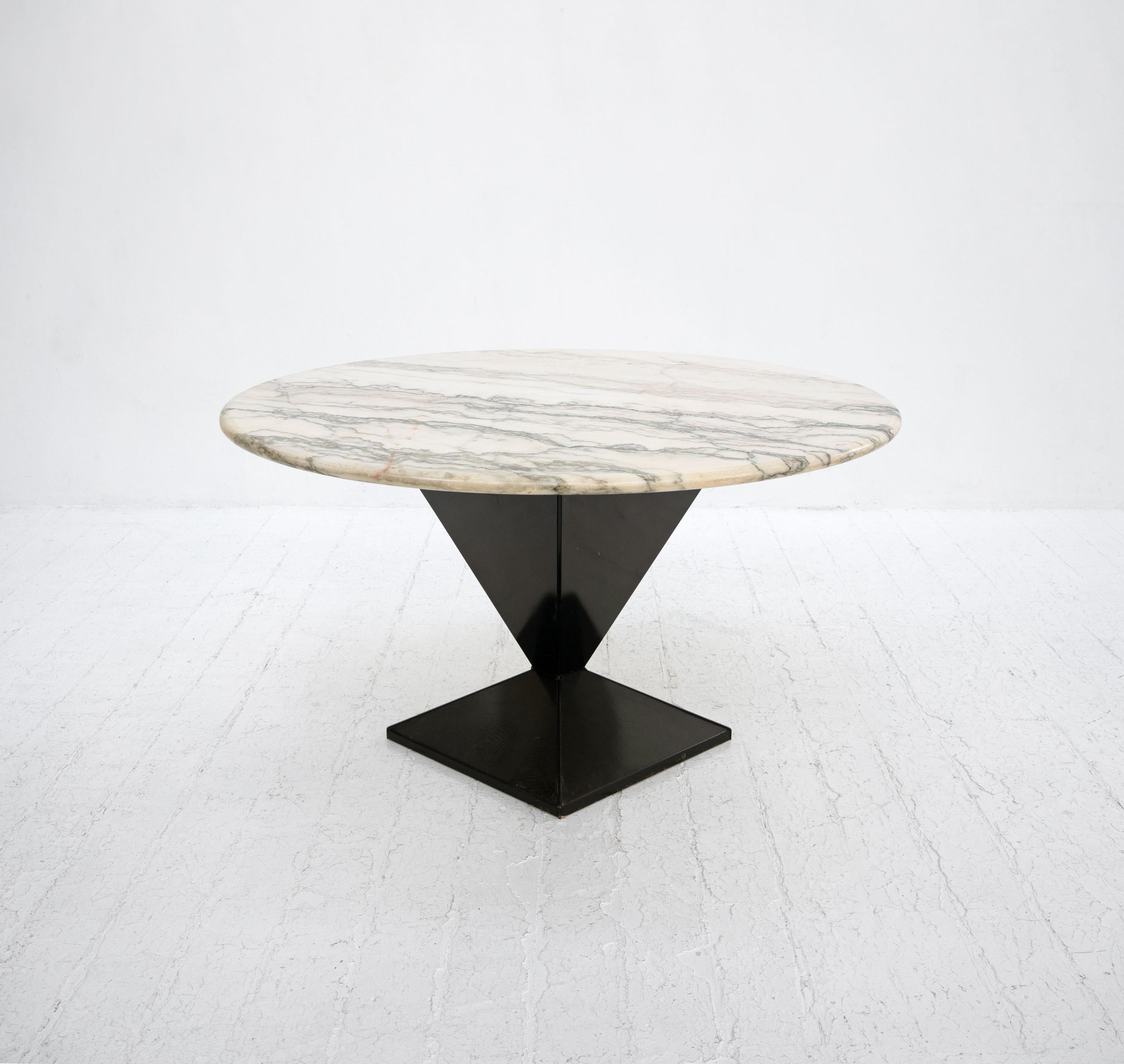 Mid-Century Modern Vintage Calacatta Marble Dining Table For Sale