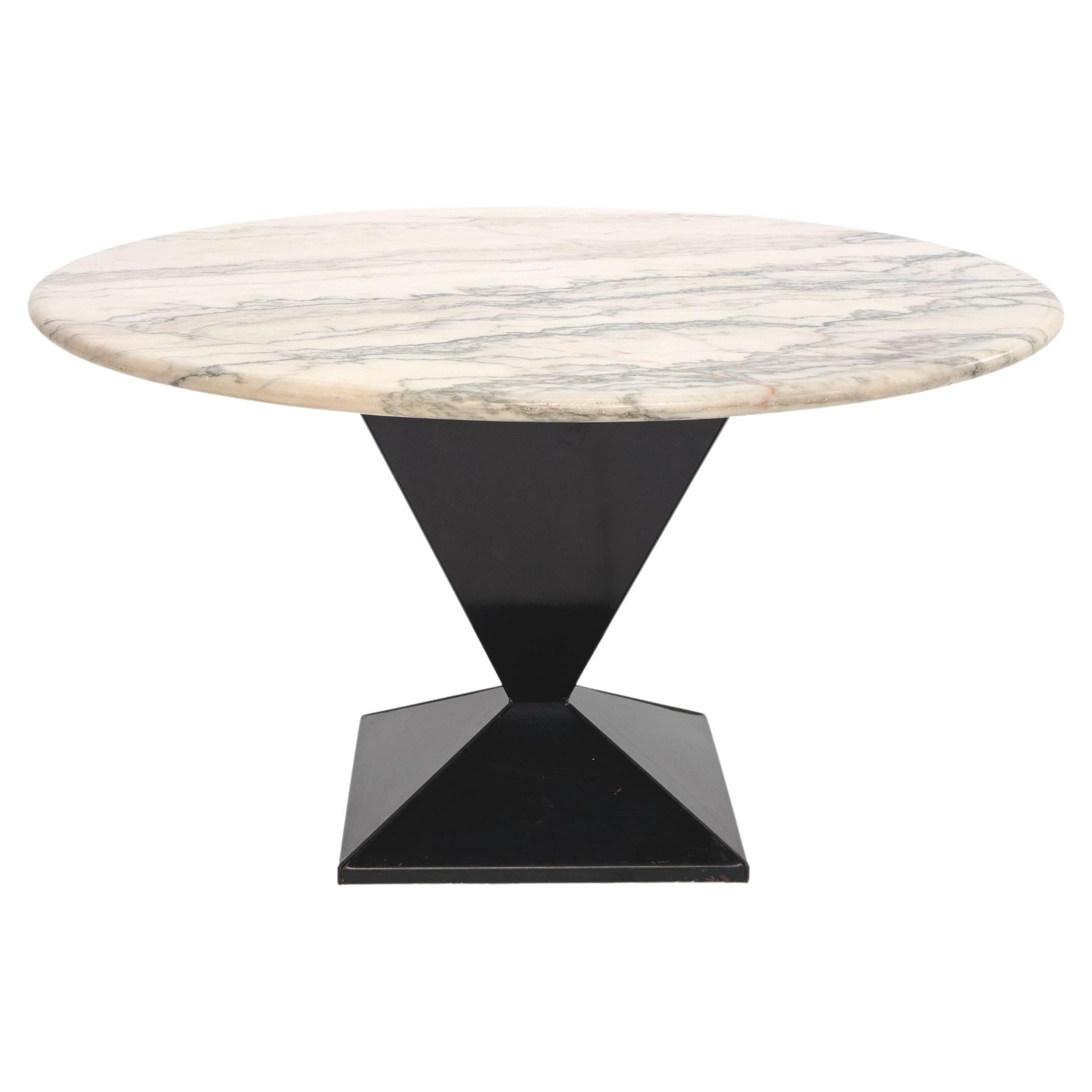 Vintage Calacatta Marble Dining Table For Sale