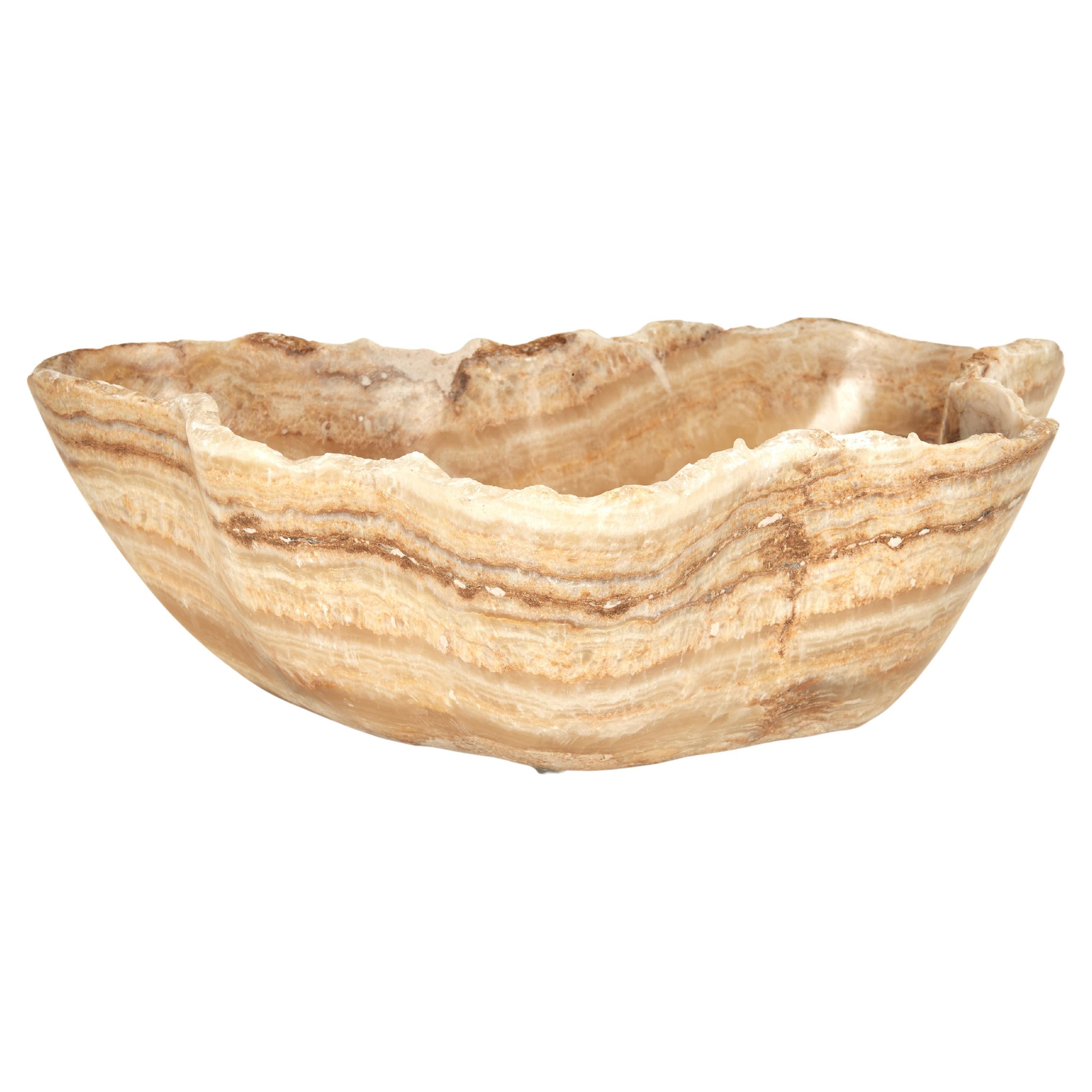 Vintage Calcite or Stone Freeform Bowl