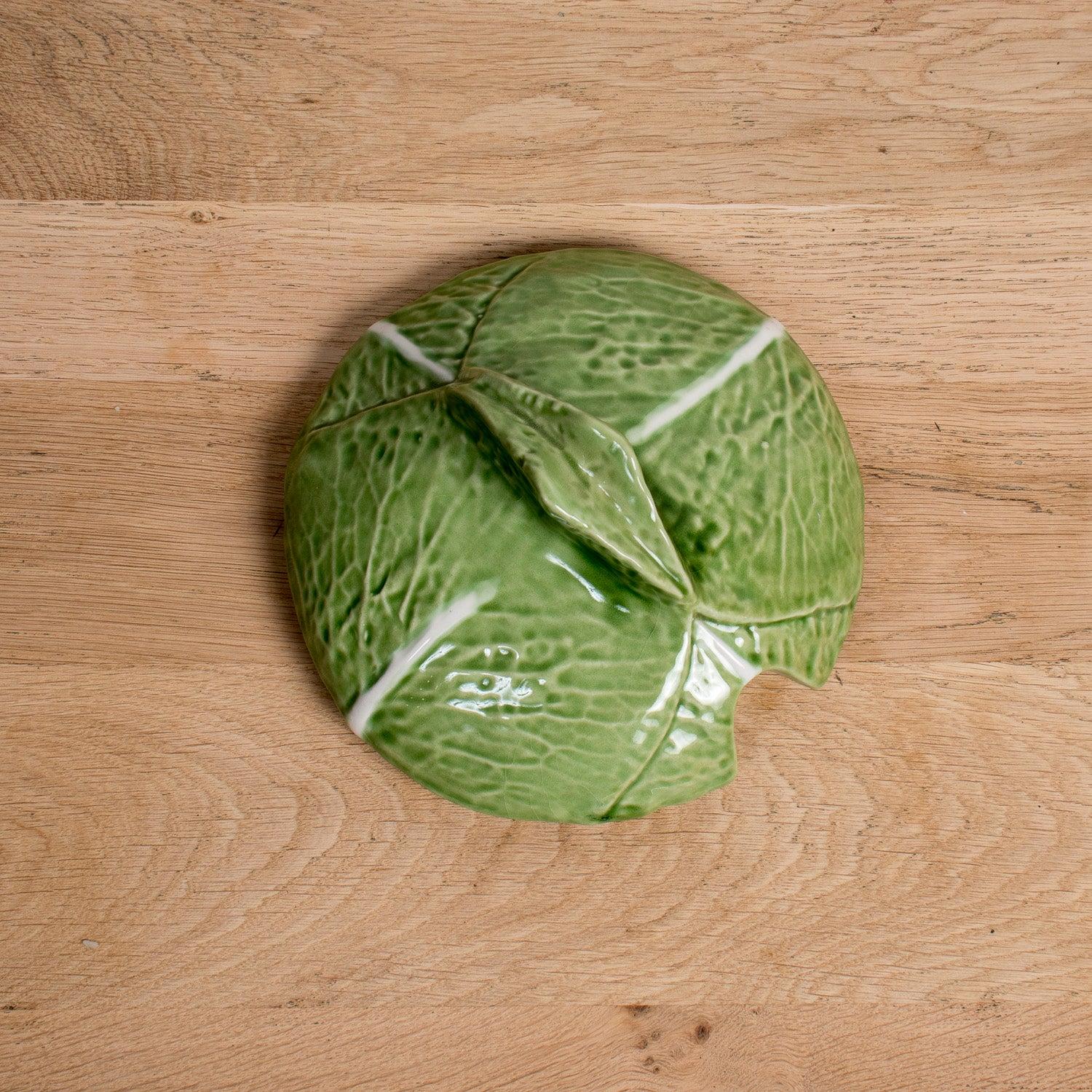 Soupière à chou portugaise vintage de Caldas Da Rainha avec couvercle, signée F&F Vintage en vente 5