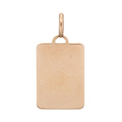 Vintage Calendar Date Charm 14 Karat Gold Pendant 1 to 31 Days Square Numbers