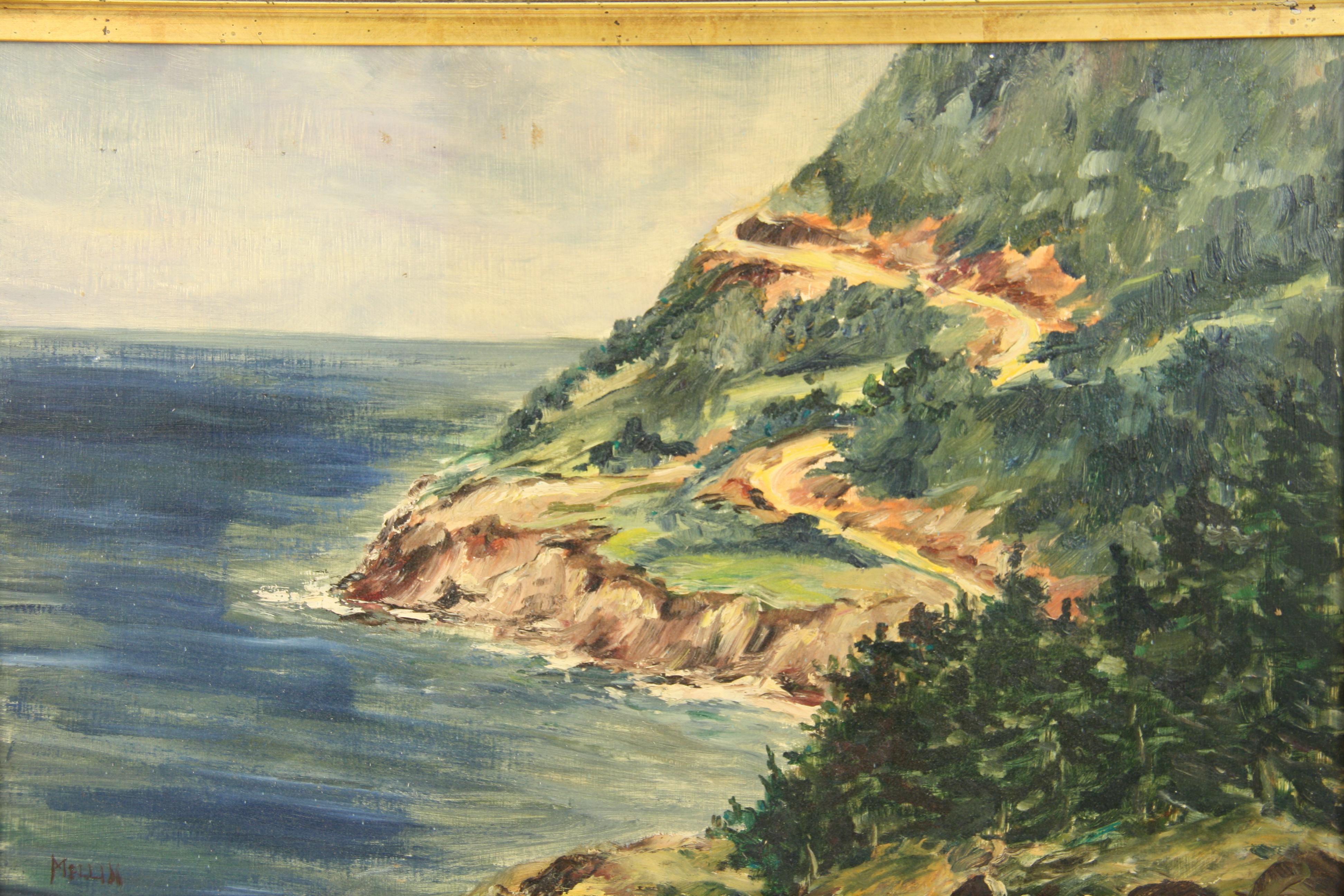 Vintage California Coastal Landscape  Painting  2