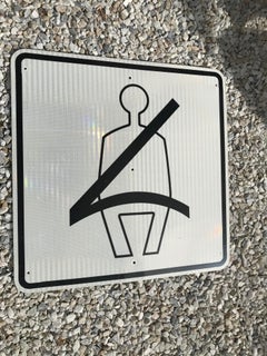 Vintage California Highway Seatbelt Sign