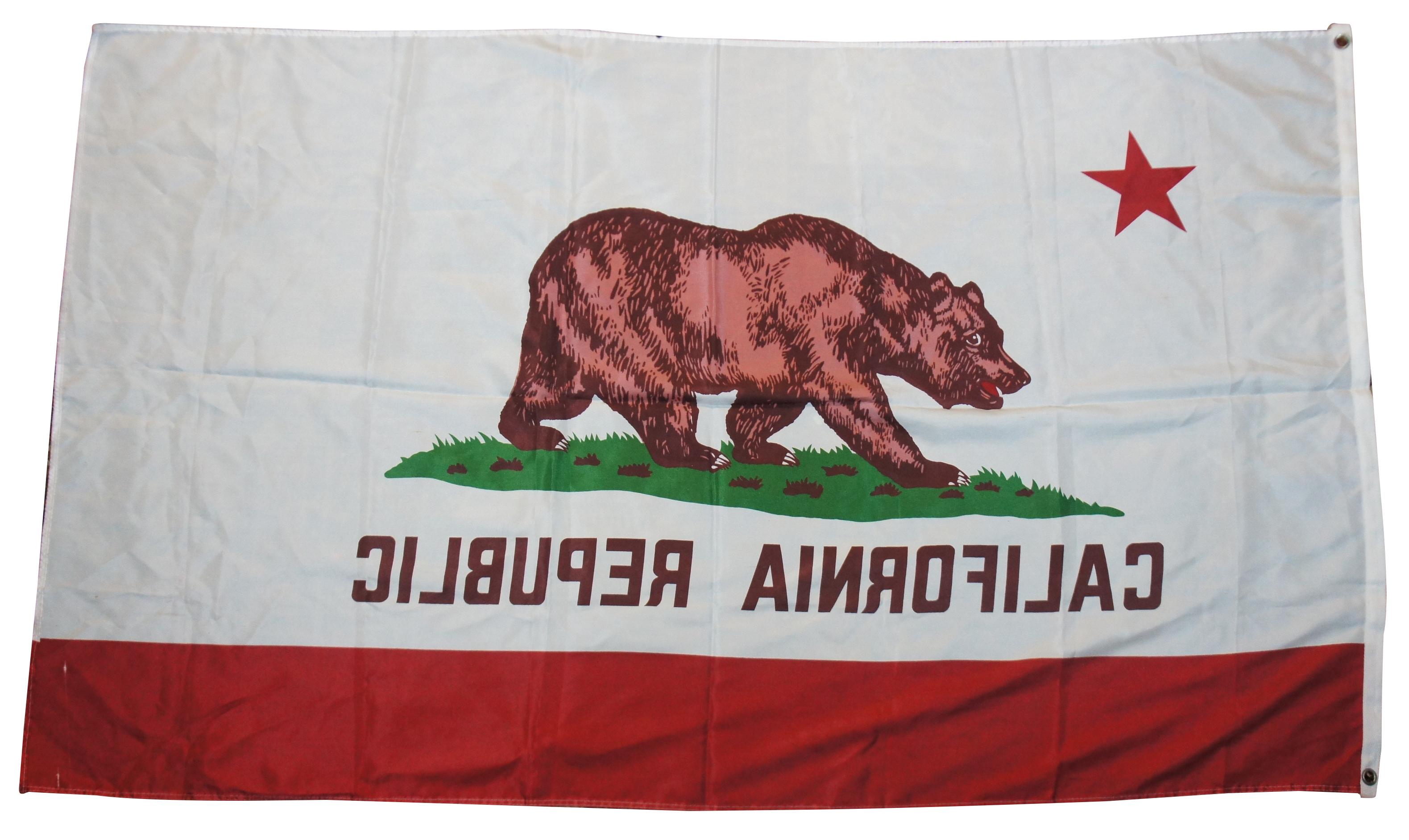 california state flag bear