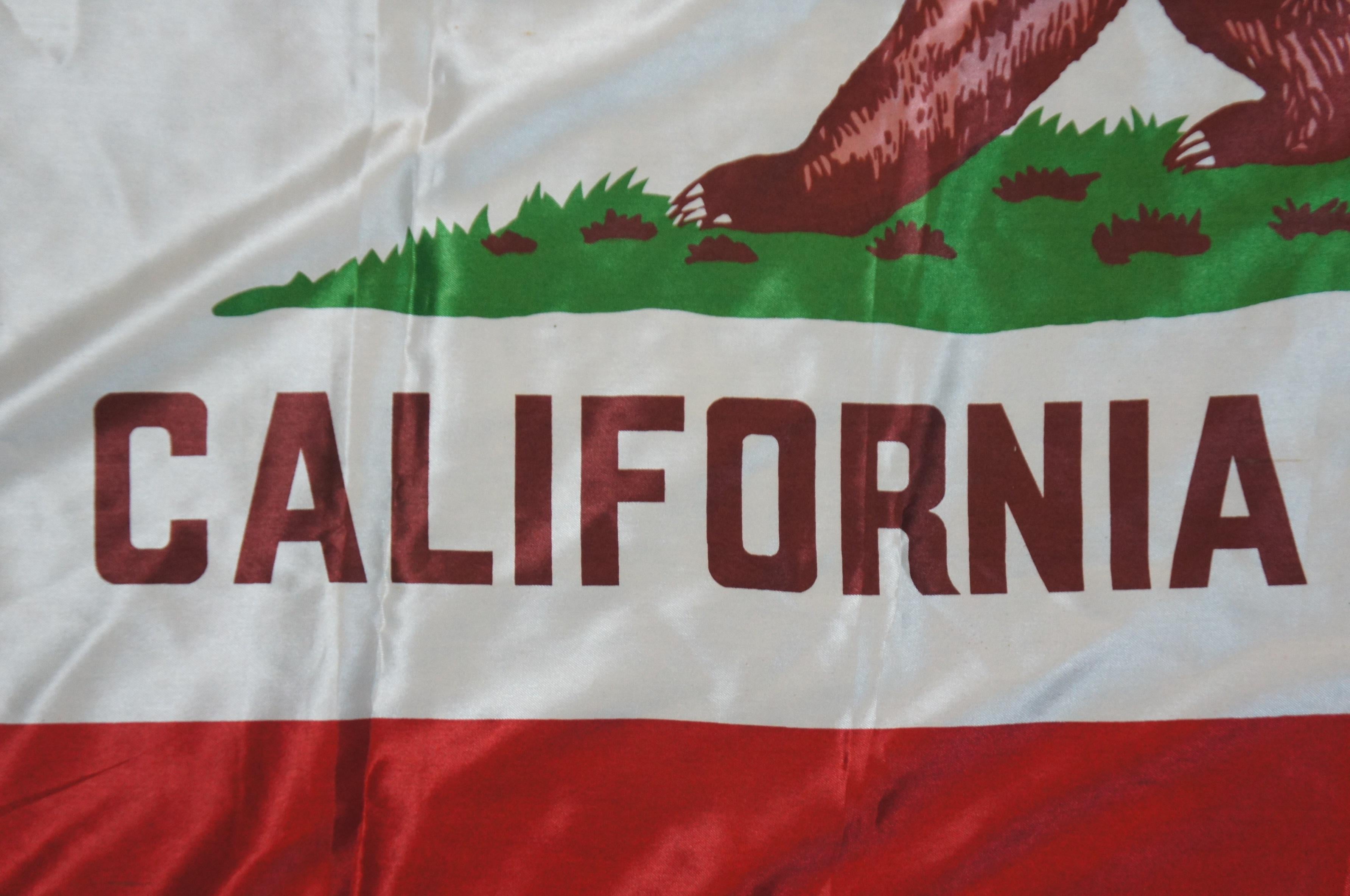 American Classical Vintage California Republic State Flag Banner USA Polyester Bear