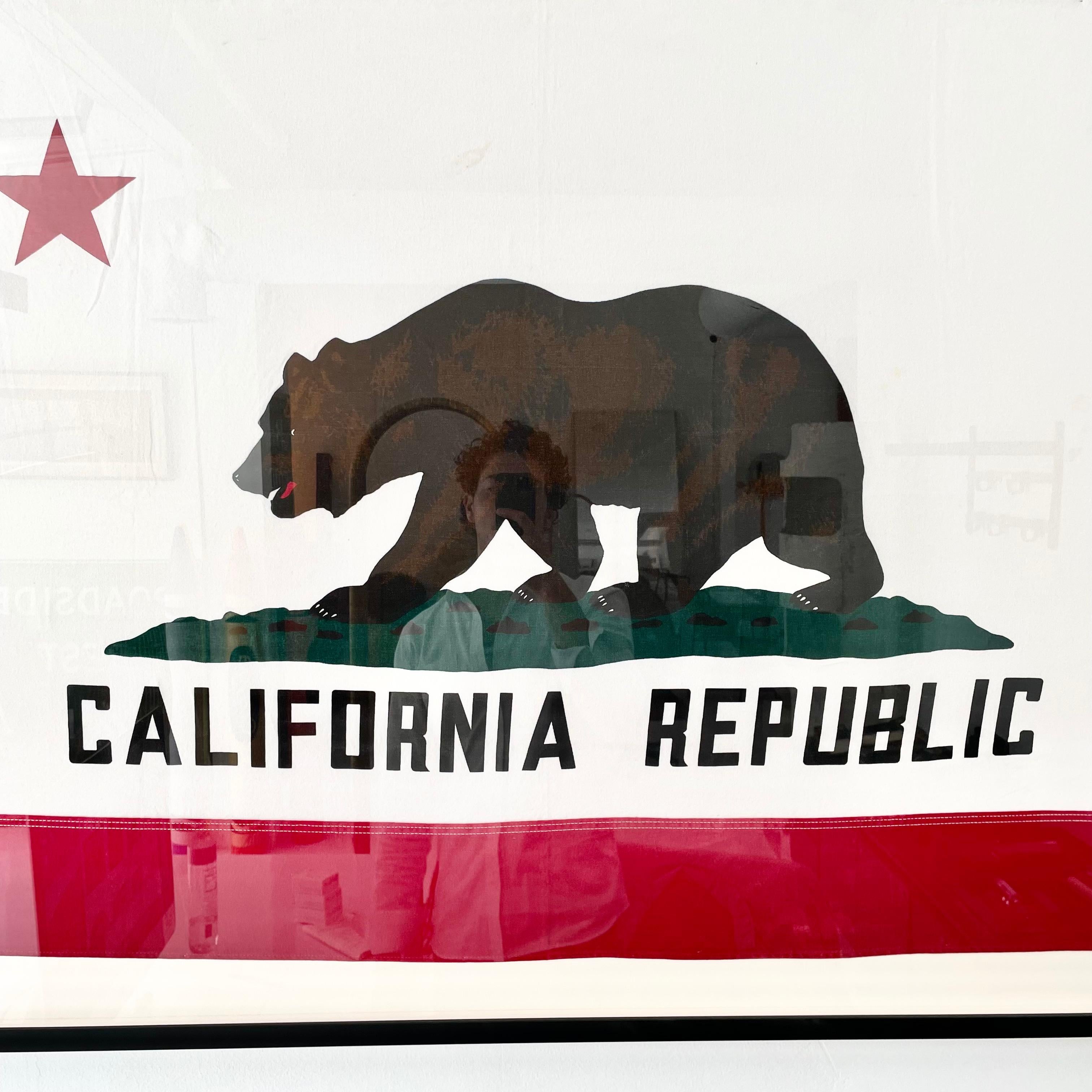Vintage California Republic State Flag In Good Condition For Sale In Los Angeles, CA