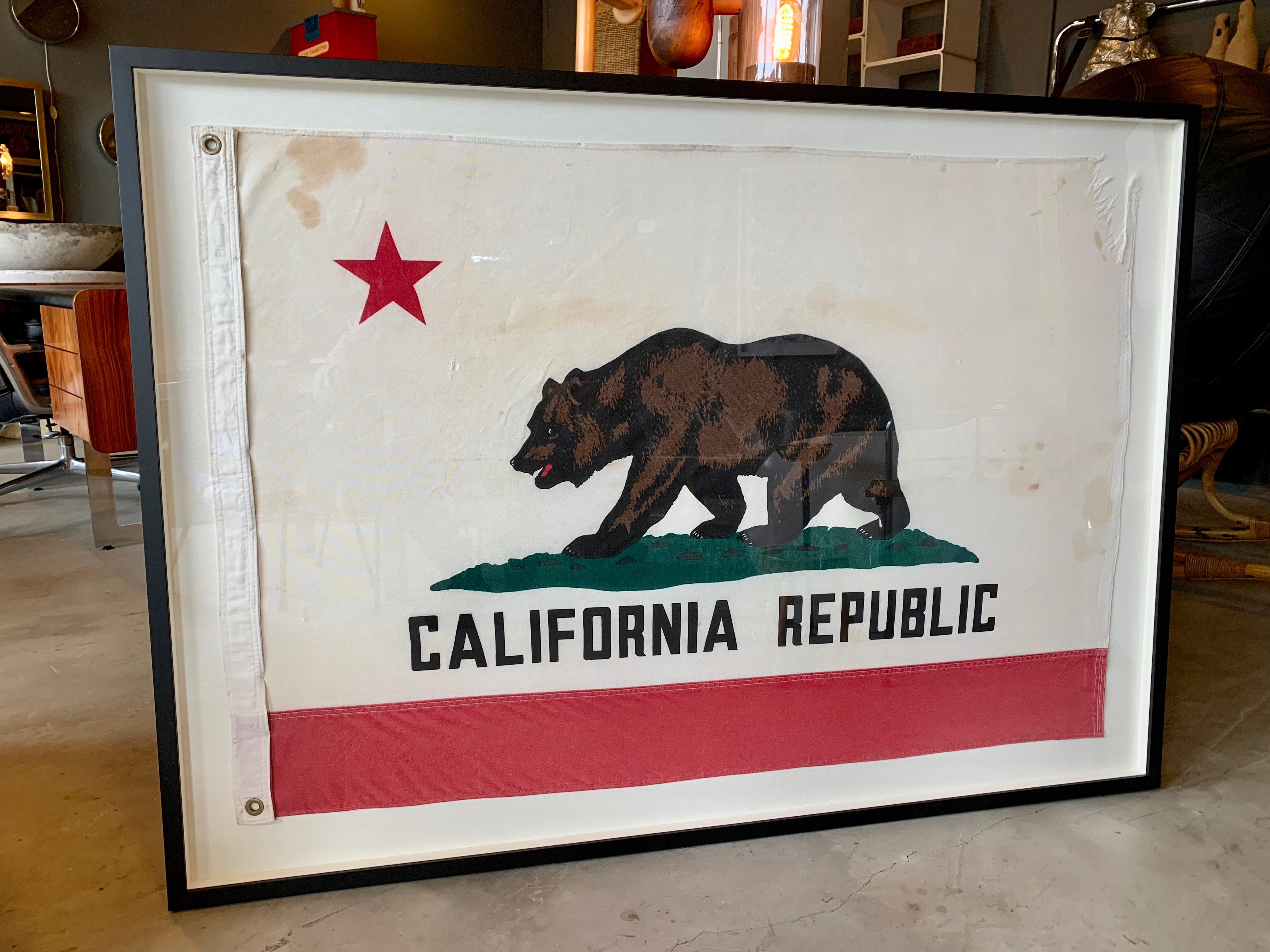 Mid-20th Century Vintage California State Flag
