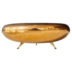 Vintage Californian Modern Brass Footed Bowl by Saxton