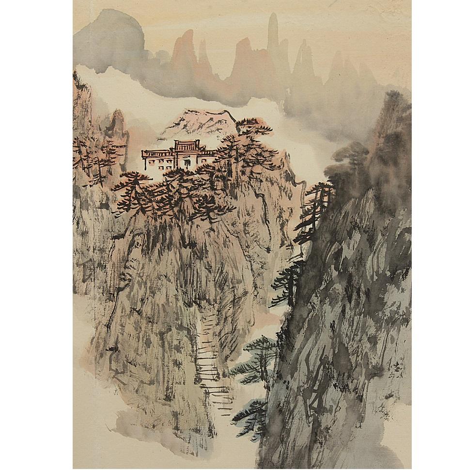 A set of Chinese paintings
Perfect for vintage interiors
 Condition
Yomiuri Shimbun (the size of one view double-page spread) 43.0. × 32.0 cm.
  