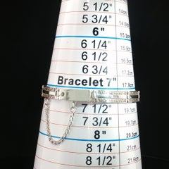 Vintage Calvin Diné Sterling Silver Greek Key Link Bracelet 7.25" RARE Native