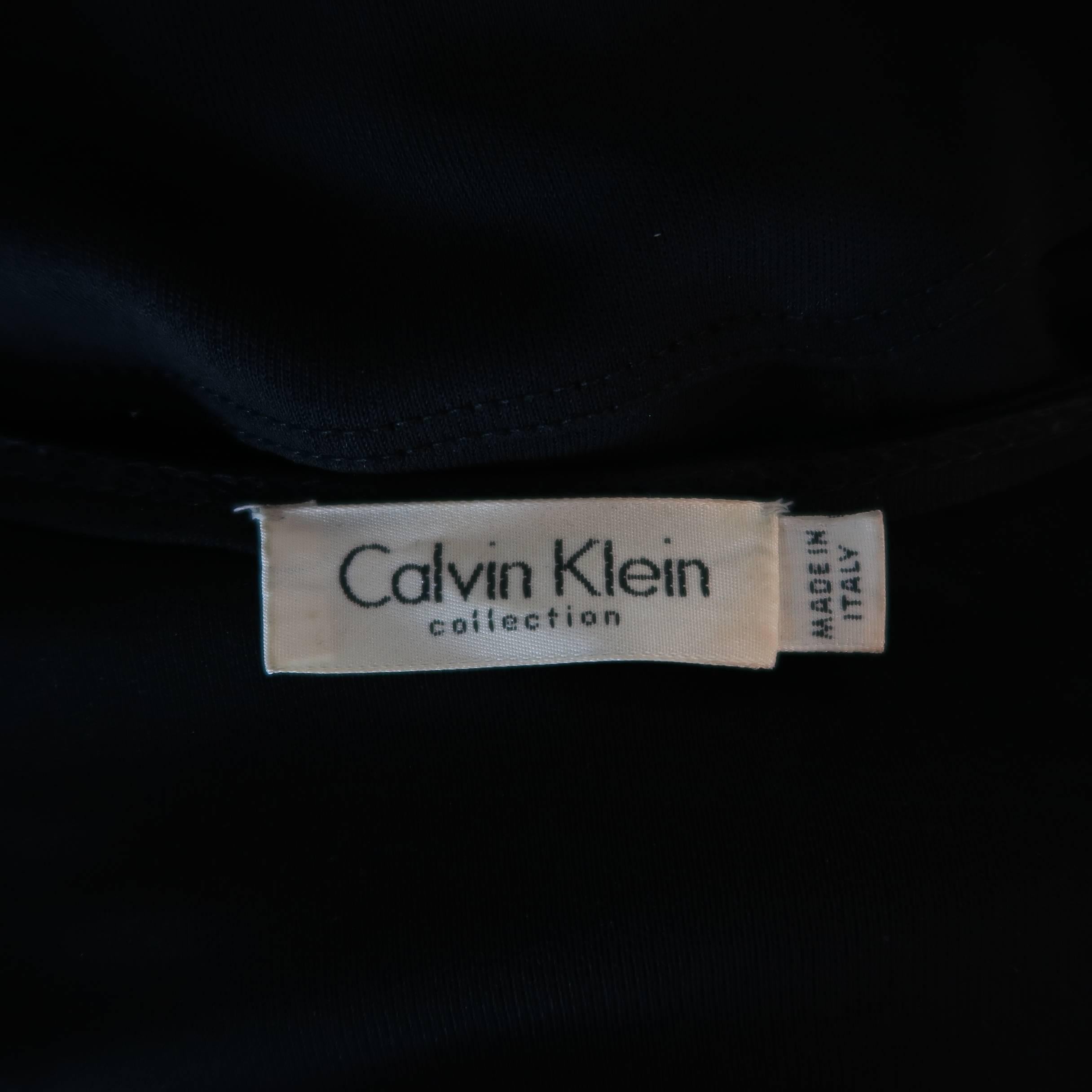 Calvin Klein Vintage Black Viscose Long Sleeve Maxi Dress 3