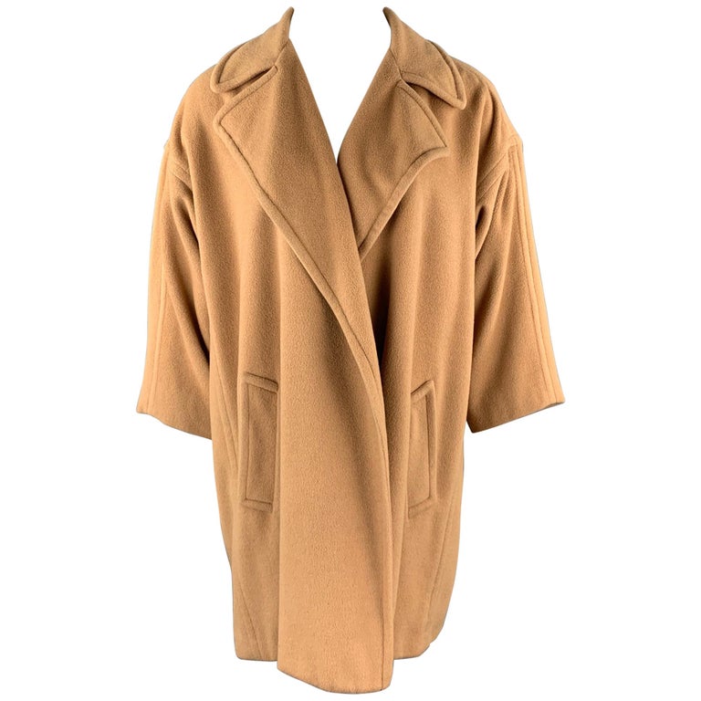 Vintage CALVIN KLEIN Size 8 Camel Open Front Notch Lapel Coat at 1stDibs | calvin  klein notch lapel coat