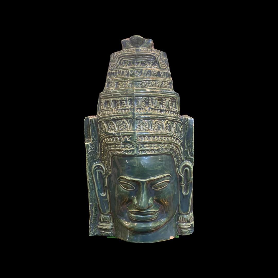 1960s Cambodian ceramic head.
