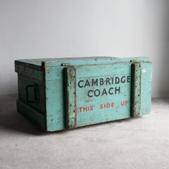 Vintage Cambridge University Rowing Team Ice Box Drinks Cooler Crate, Early 20th