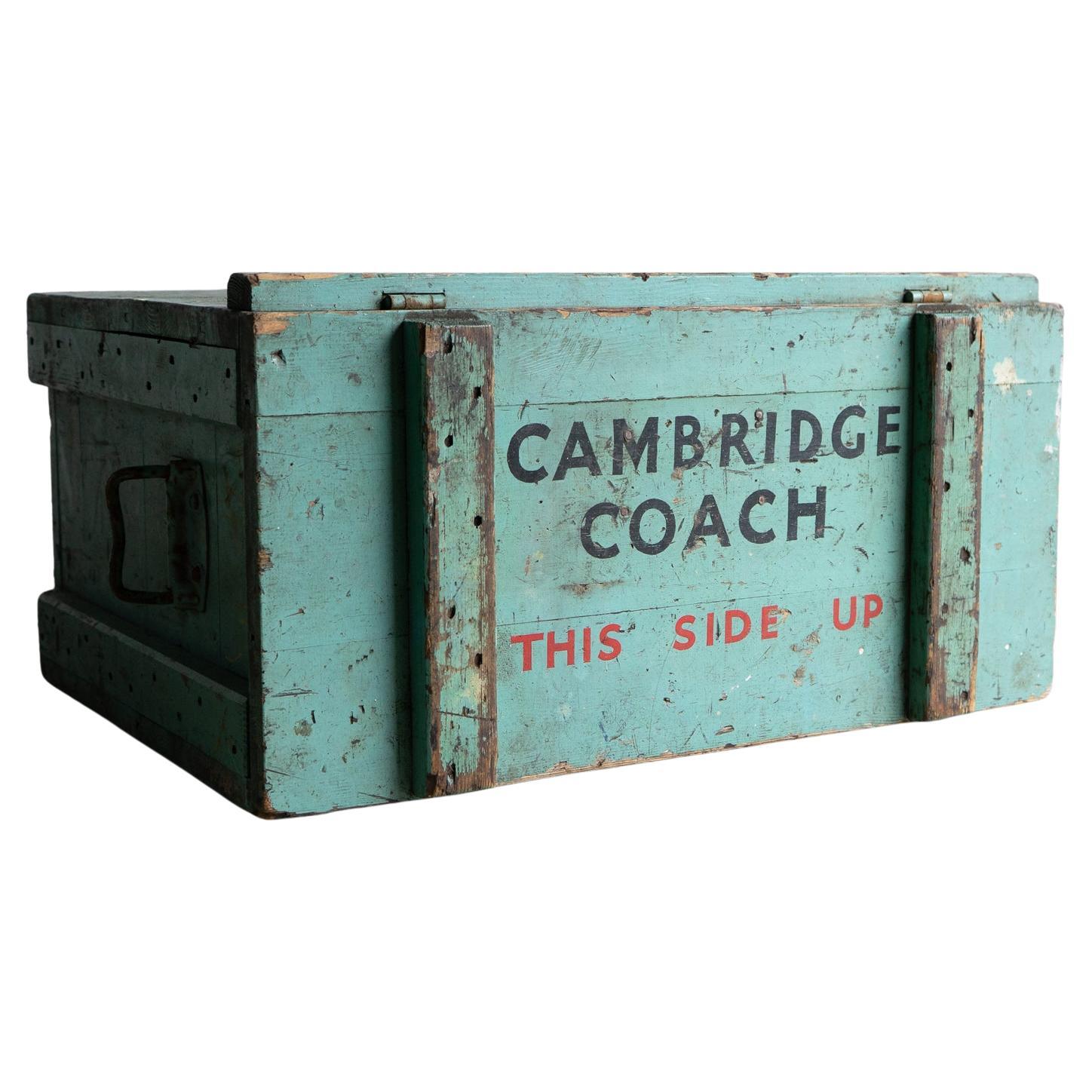 Vintage Cambridge University Rowing Team Ice Box Drinks Cooler Crate, Early 20th