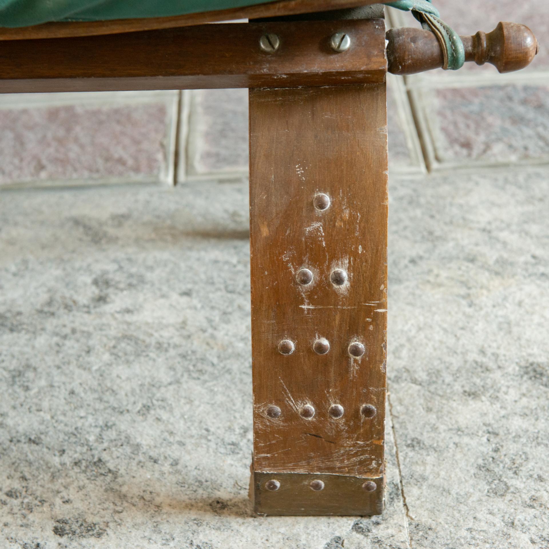 Vintage Camel Leather Saddle Stool 2