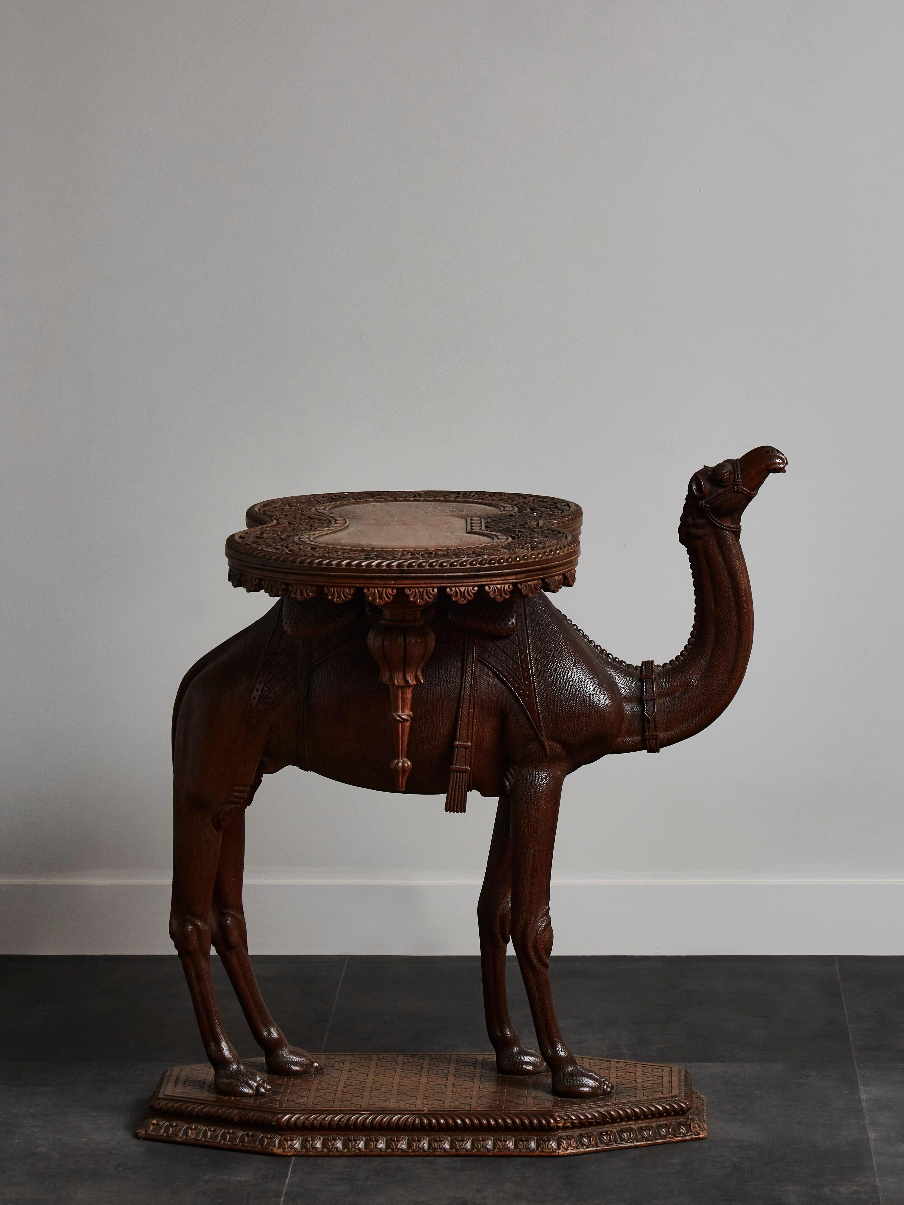 Mid-Century Modern Vintage Camel Pedestal, circa 70s, at Cost Price