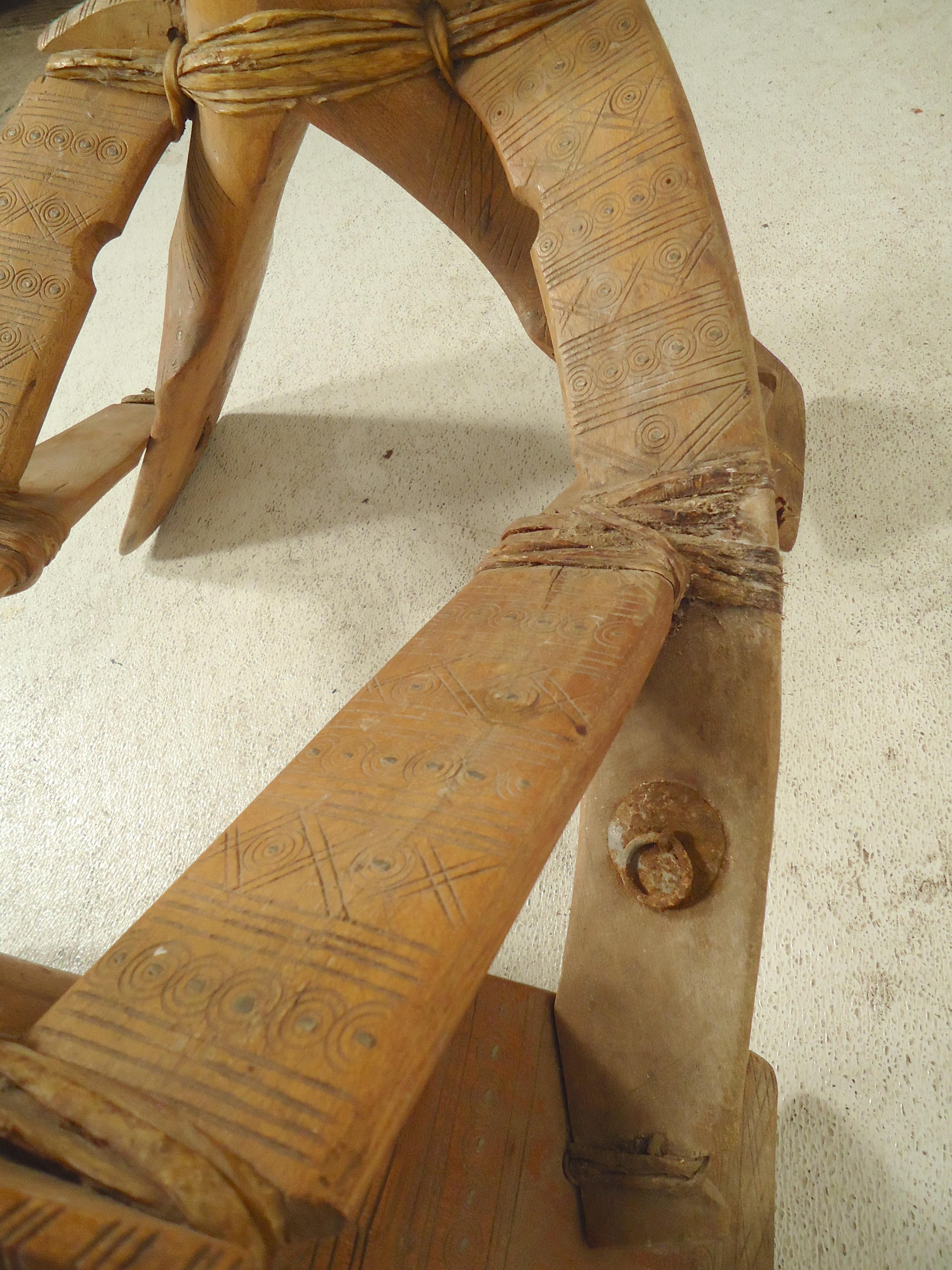 Wood Vintage Camel Saddle