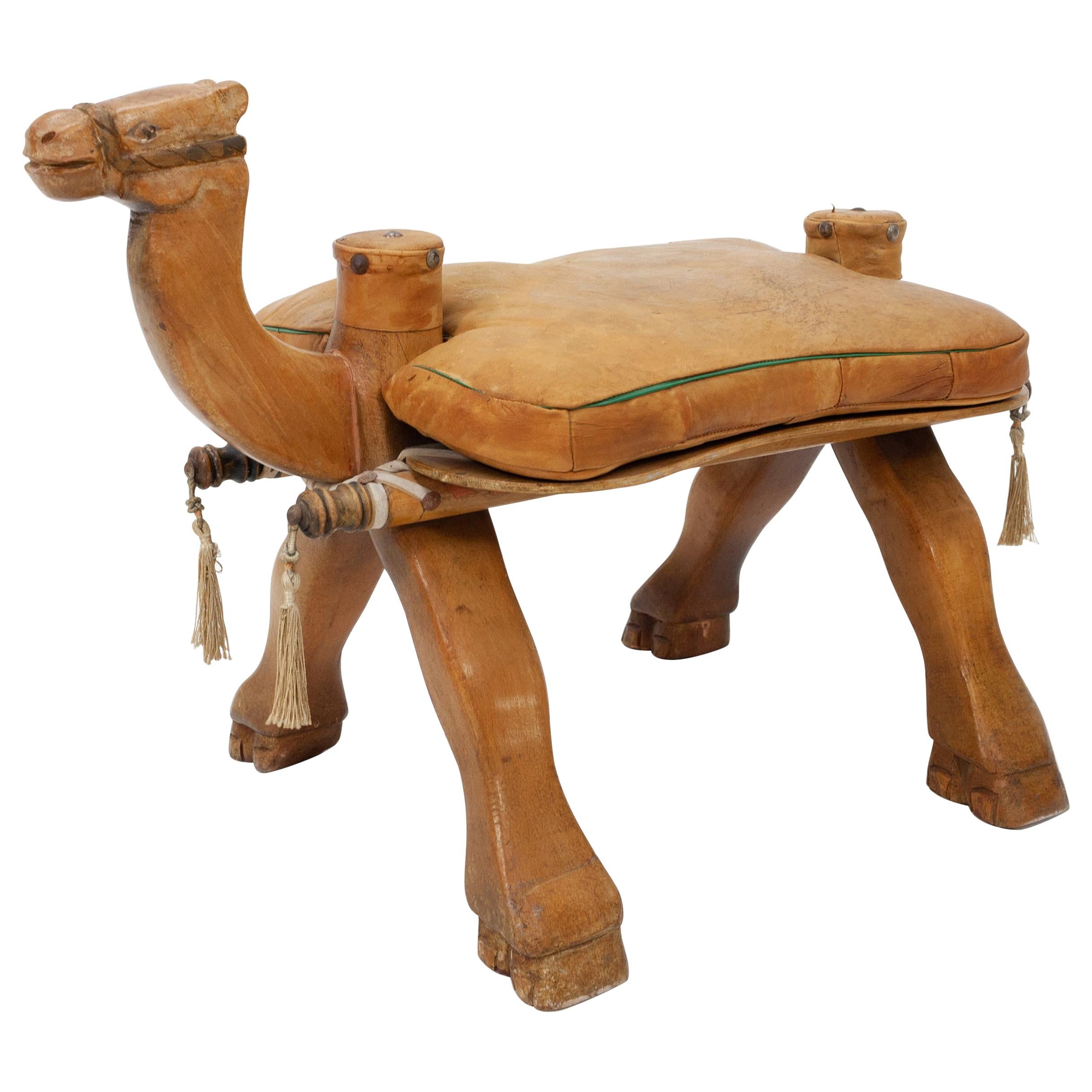Vintage Camel Saddle Stool, 1960s
