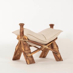 Sgabello a sella di cammello vintage