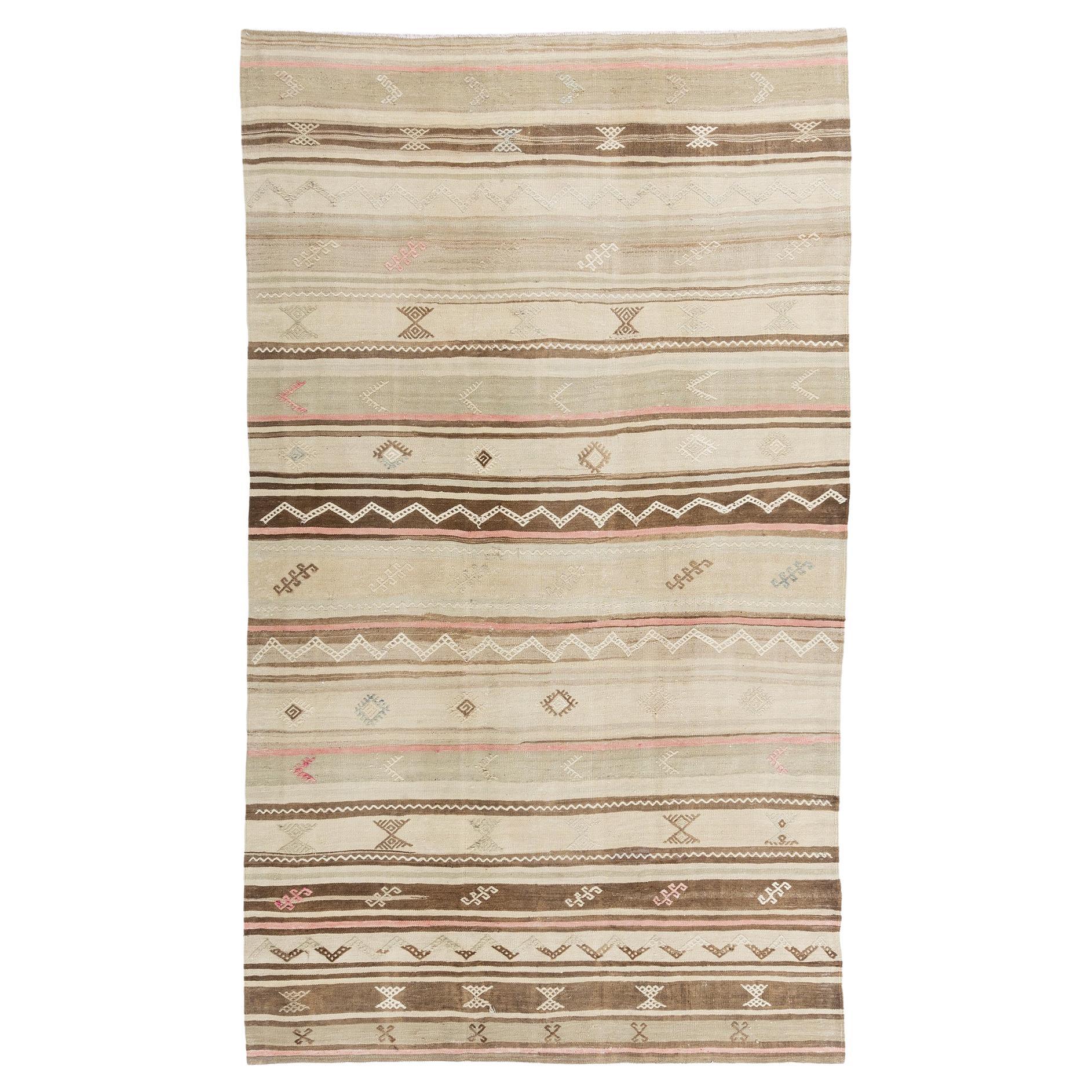 Vintage Turkish Kilim Runner Rug For Sale at 1stDibs