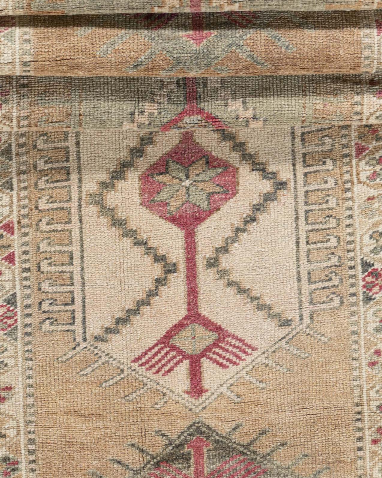 Vintage Camel Turkish Oushak Runner 2'9 X 16'8 in vendita 1