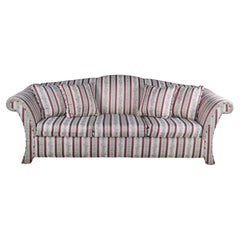 Vintage Camelback Rolled Arm 3 Seat Sleeper Sofa Pull Out Couch Queen Bed