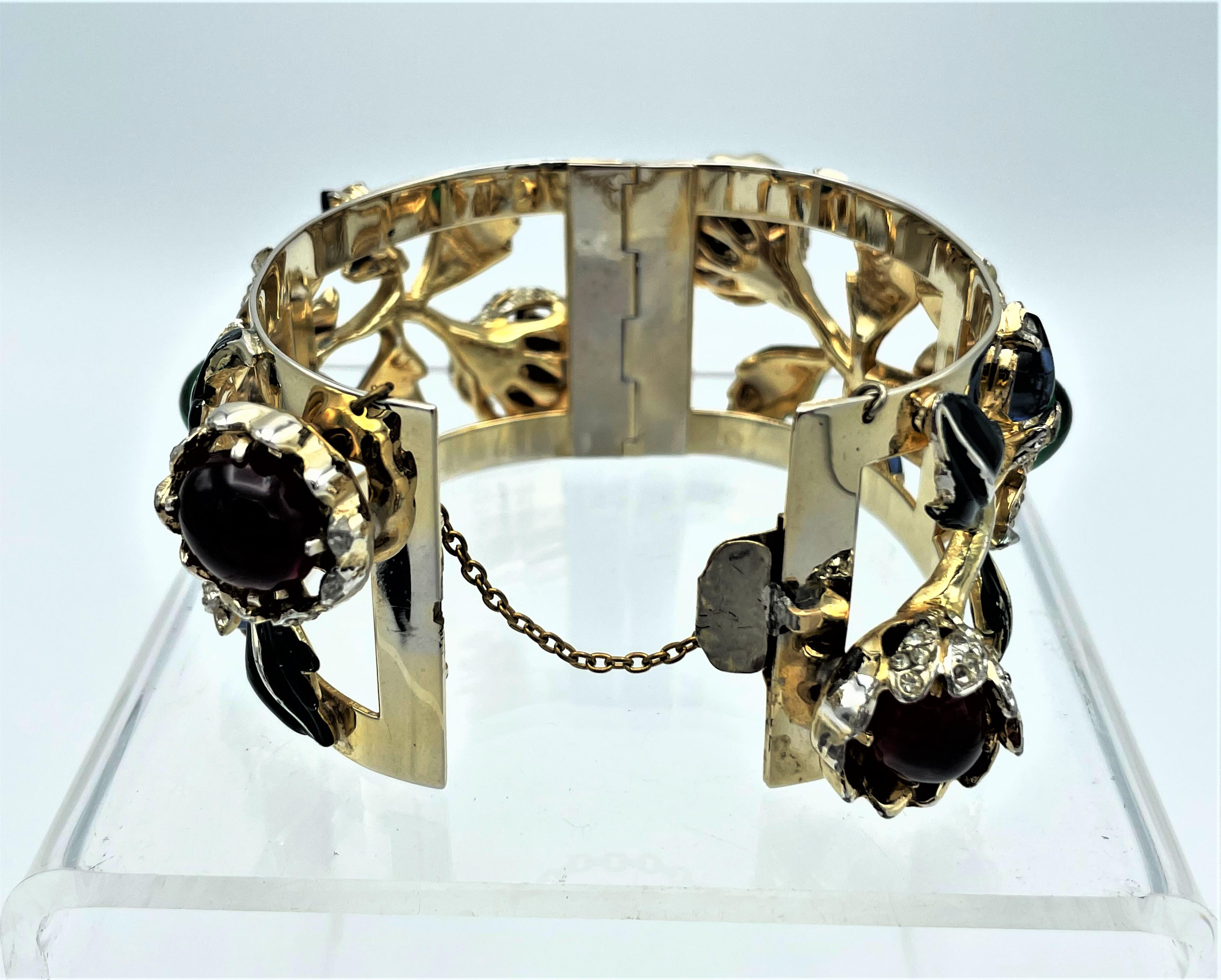 Ensemble COROCRAFT Camelia, bracelet, broche et boucle d'oreille à clip, conçu en 1939  USA en vente 3