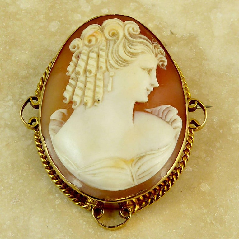 Details about Vintage Cameo Brooch 9ct Gold Details about Vintage Cameo Brooch 9ct Gold