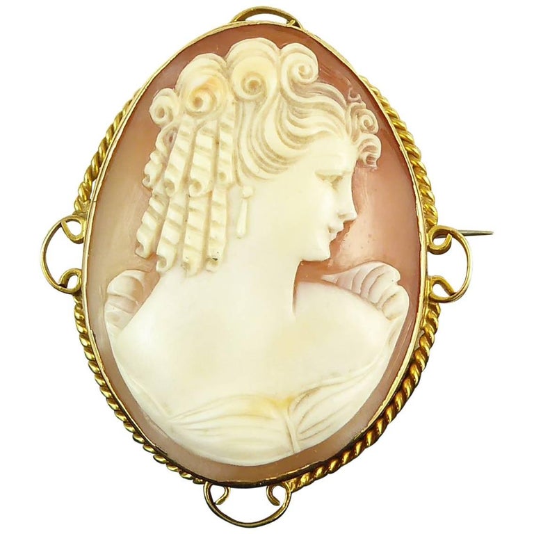Details about   Vintage Cameo Brooch 9ct Gold 