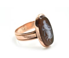 Vintage Cameo Ring 10 Karat Rose Gold