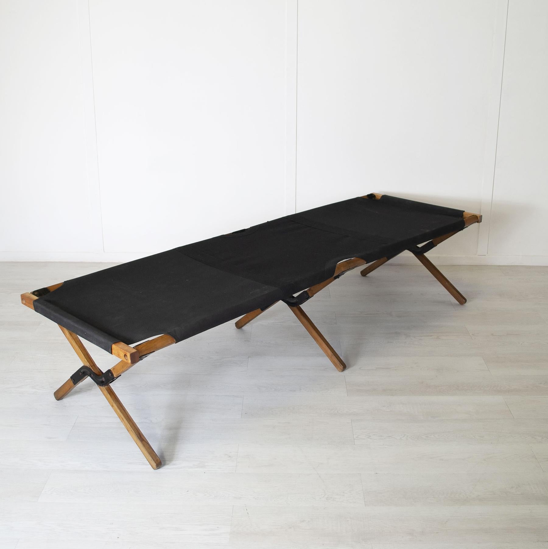 Lit de campagne militaire anglais vintage - daybed