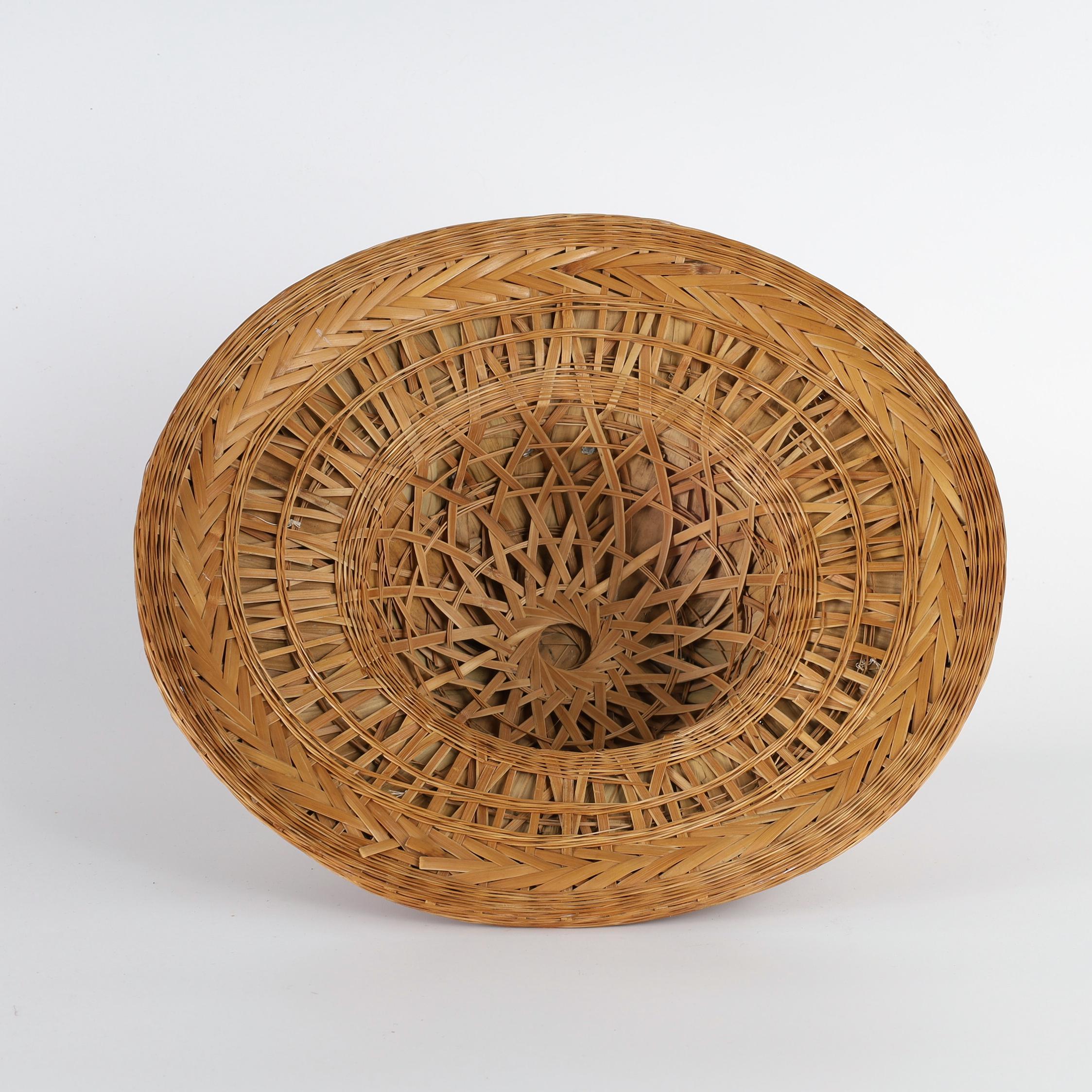 Vintage Campaign Anglo Indian Wicker Pith Helmet For Sale 2