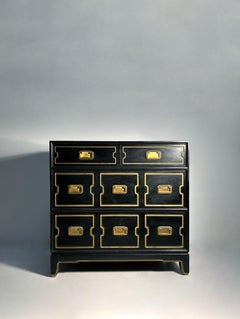 Vintage Campaign Chest in Manner of Dorothy Draper