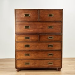Vintage Campaign Chest of Drawers by Baker