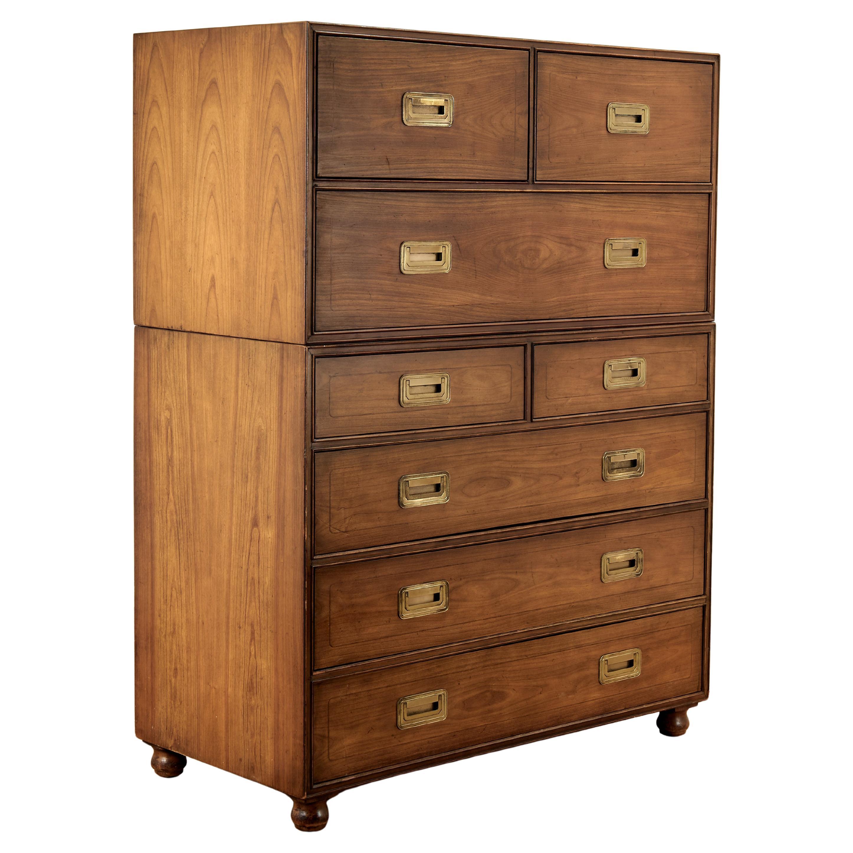 Cassettiera Campaigner vintage di Baker