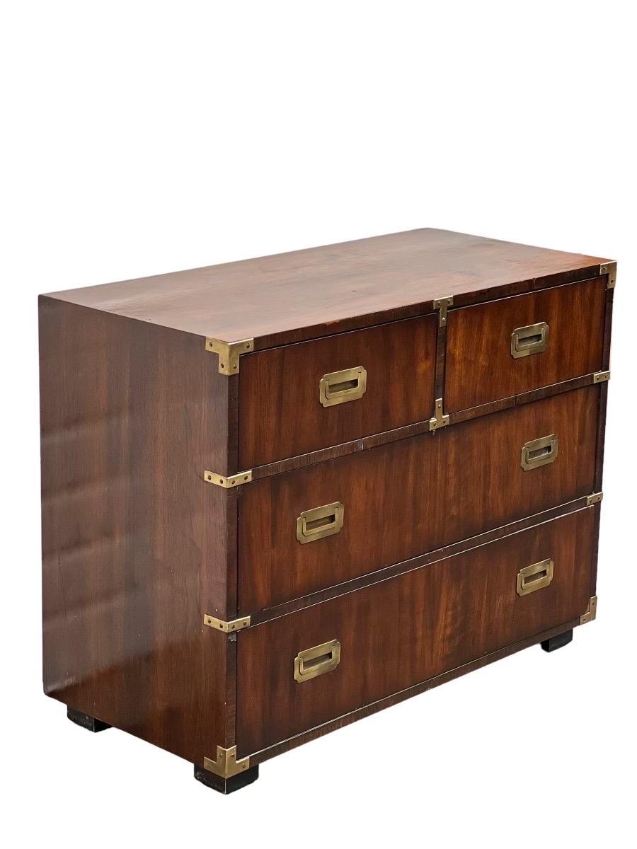 Late 20th Century Vintage Campaign Dresser by Lane, Dovetail Drawers
