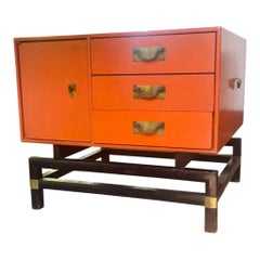 Vintage Campaign Style Chest by Hickory Furniture for JB Van Sciver