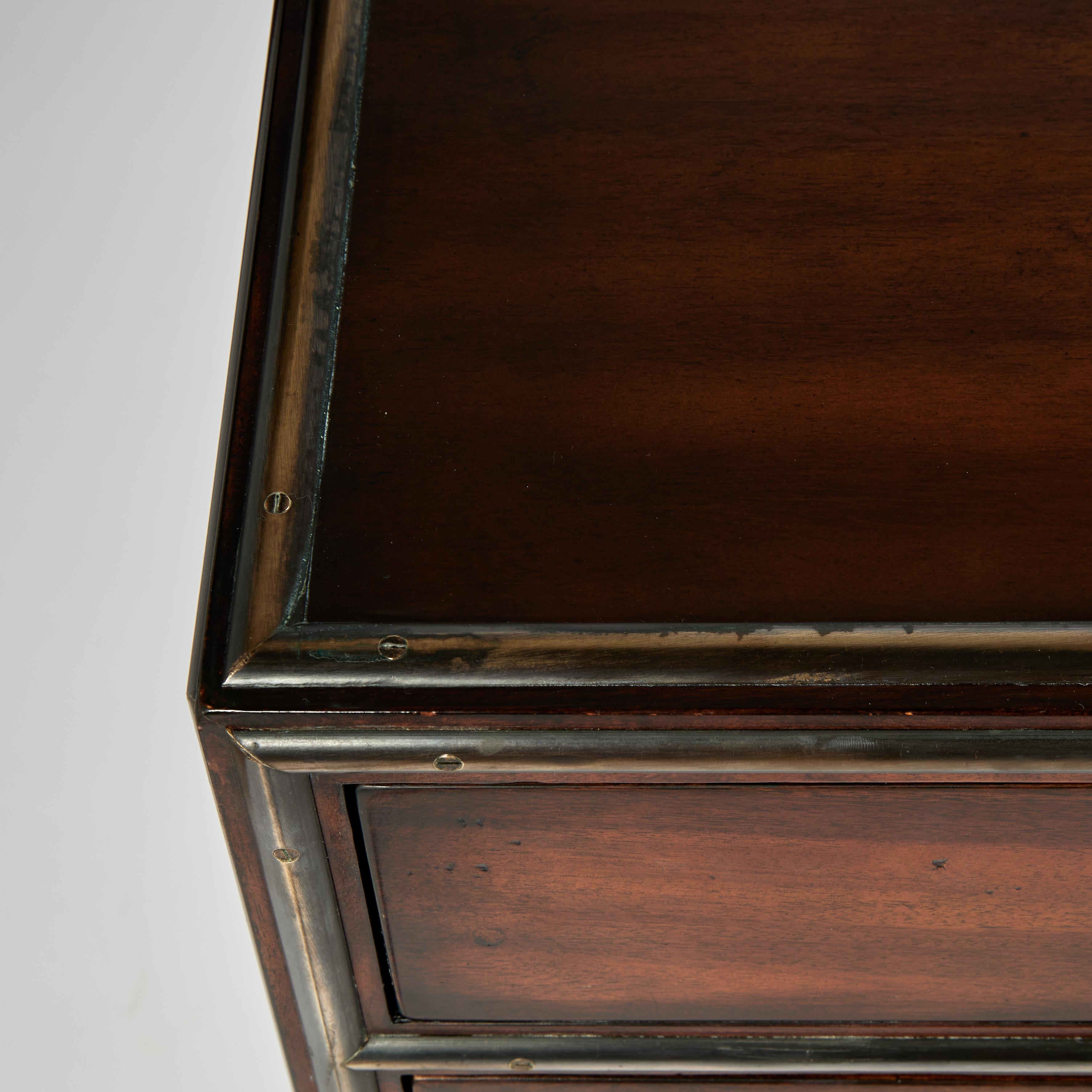 Vintage Campaign Style Chest or Credenza by Theodore Alexander For Sale 4
