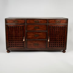 Vintage Campaign Style Chest or Credenza by Theodore Alexander