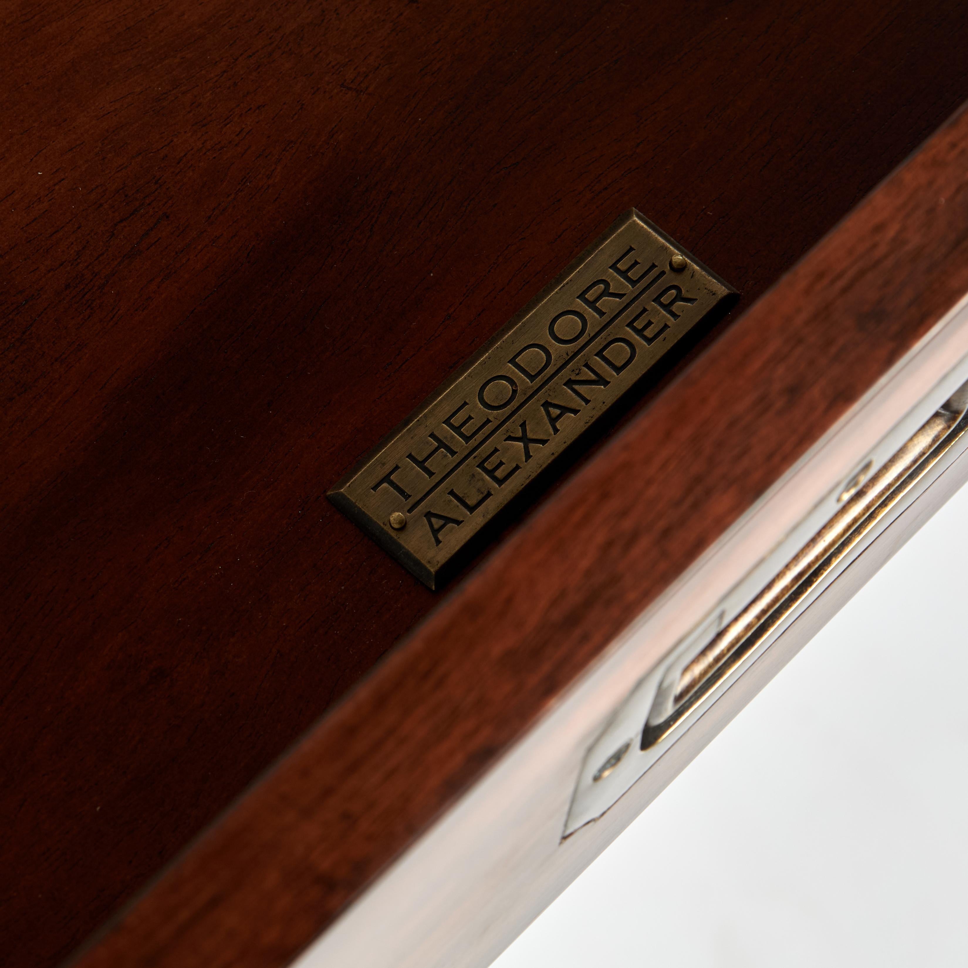 Brass Vintage Campaign Style Chest or Credenza by Theodore Alexander For Sale