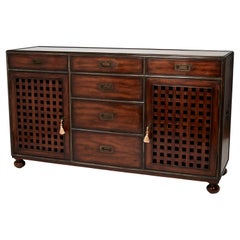 Vintage Campaign Style Chest or Credenza by Theodore Alexander
