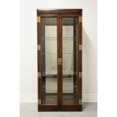 JASPER Oak Campaign Style Curio Cabinet - A