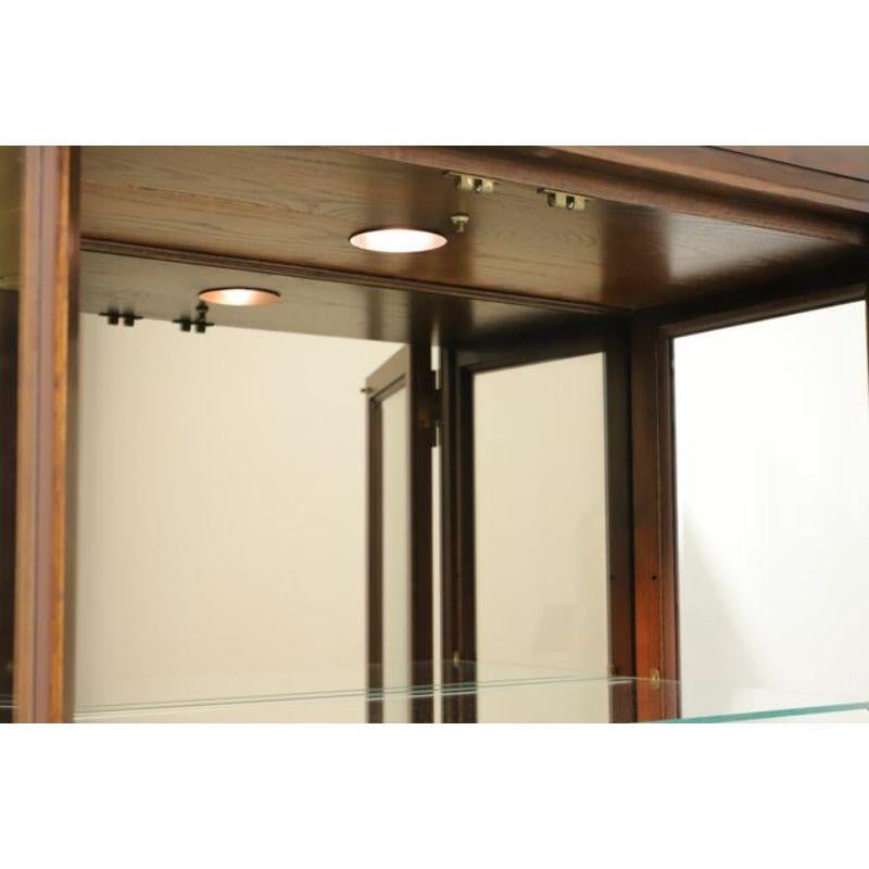 JASPER Oak Campaign Style Curio Cabinet - A 1
