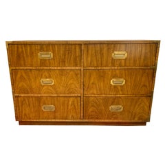 Vintage Campaign Style Dresser Chest of Drawers by Dixie