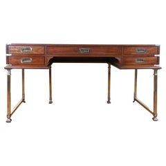 Vintage Campaign Style Executive Desk