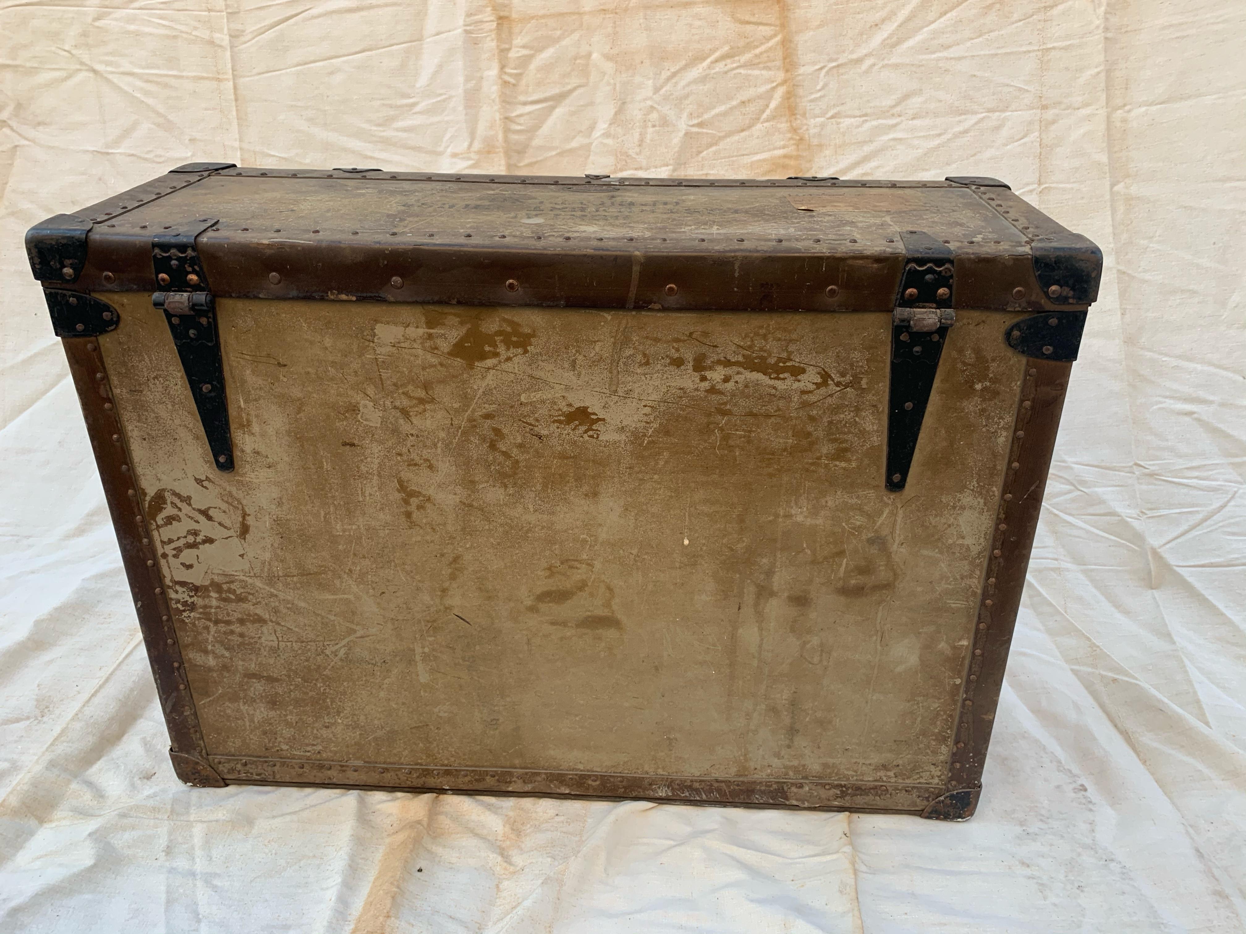 Vintage Campaign Style Medical Dental Field Desk End Table In Distressed Condition In Hopewell, NJ