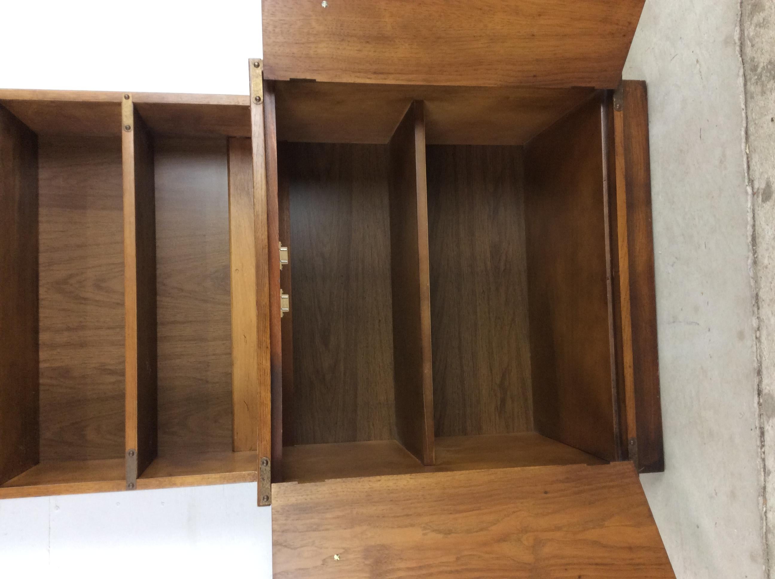 Vintage Campaign Style Shelving Unit with Cabinet 2