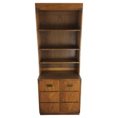 Retro Campaign Style Shelving Unit with Cabinet